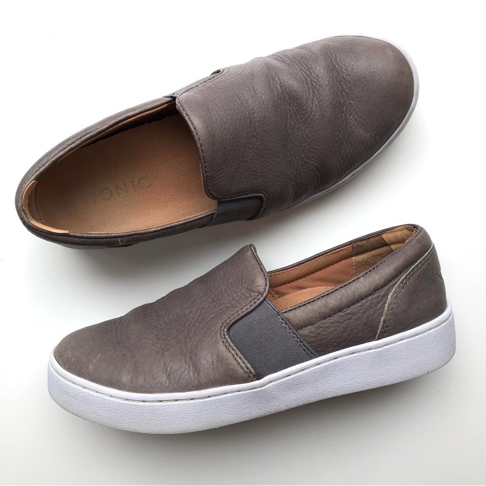 Vionic Demetra Slip On Sneakers Gray Platform Shoes